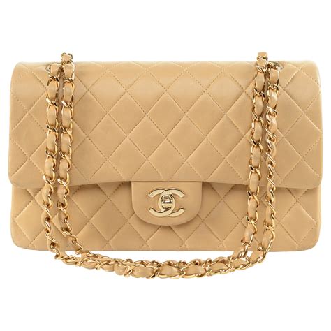 chanel beige with gold hardware